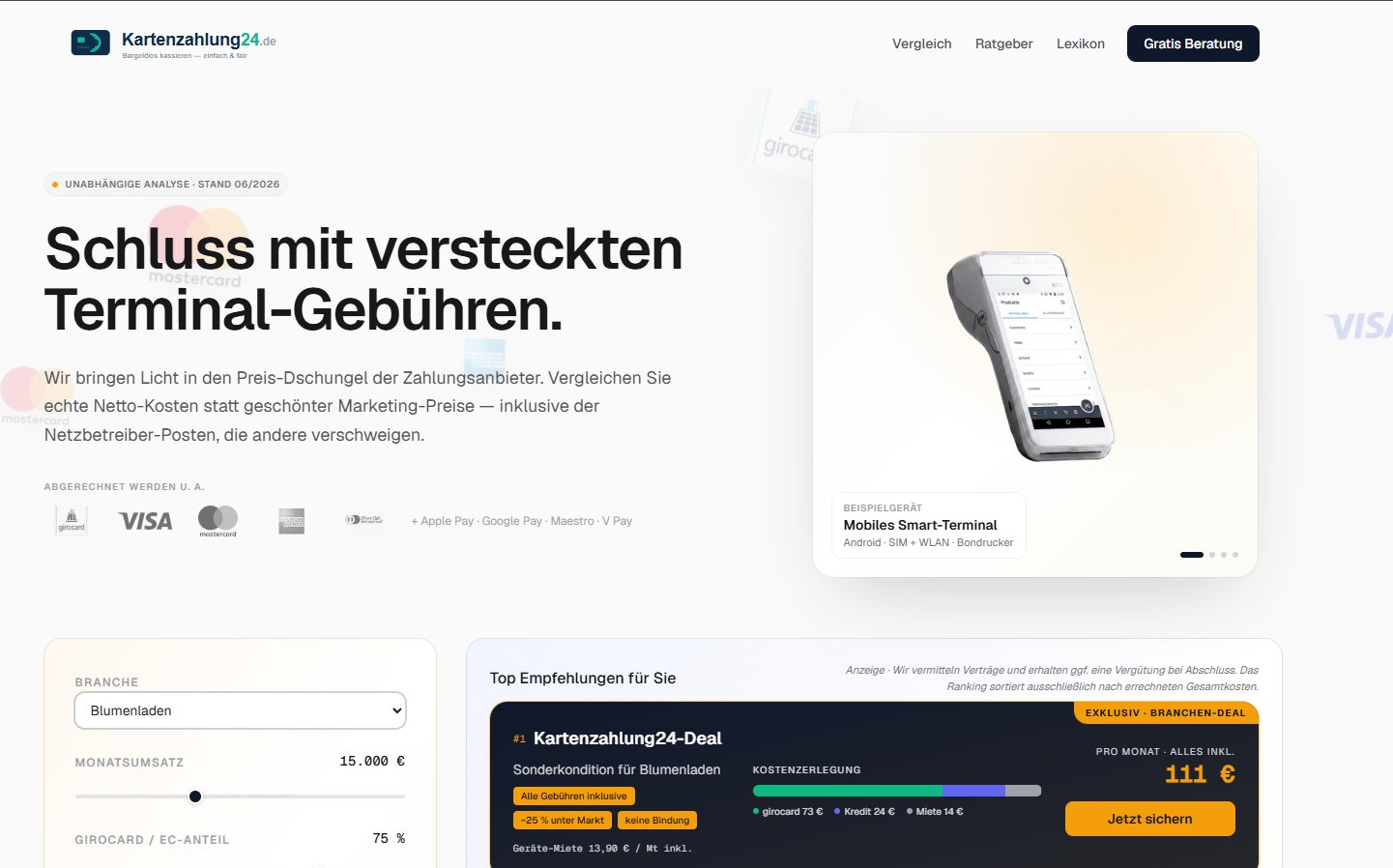 Kartenzahlung24 Vorschau